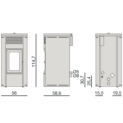Pelletskamin MCZ Musa CORE 10|Ulma AB
