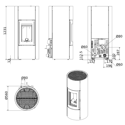 Pelletskamin MCZ Mood CORE 8|Ulma AB