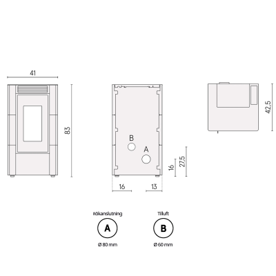 Pelletskamin CADEL Cristal 6|Ulma AB