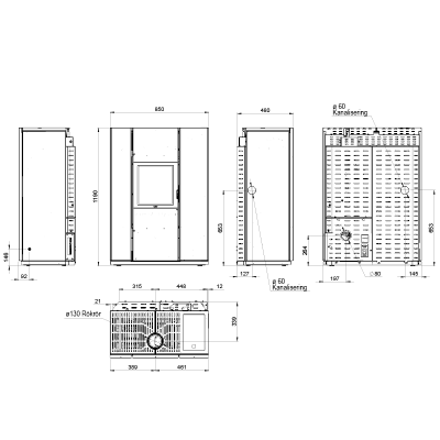 Nobis Unica 10 Hybrid Ofen - Brennholz und Pellets|Ulma AB