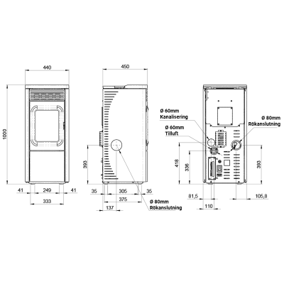 Pelletskamin Nobis N70 9 kW|Ulma AB