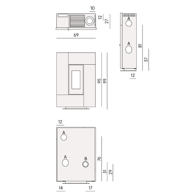 CADEL Grace 7 kW Pelletofen|Ulma AB