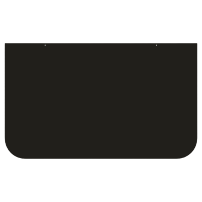 copy of Floor plate, corner, 74x116 cm, black