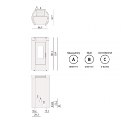 Pelletskamin CADEL Fenice Plus 11|Ulma AB