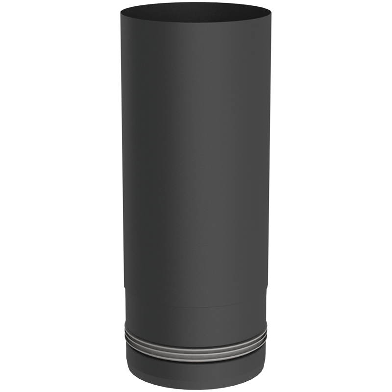 Rauchrohr 80mm gerade 25cm schwarz|Ulma AB