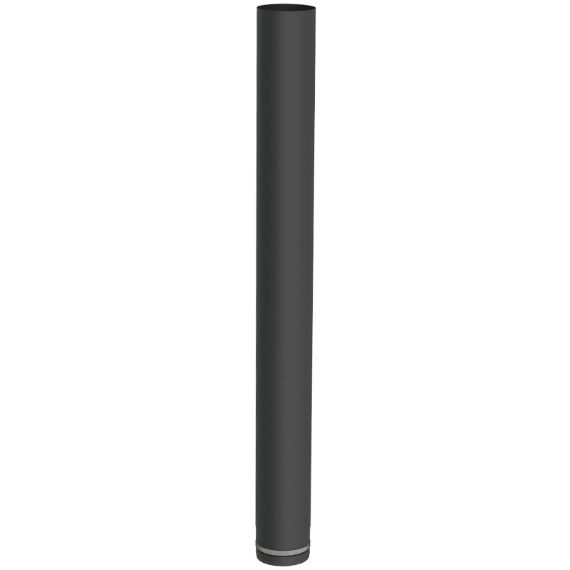 Smoke pipe 80mm straight 100cm black
