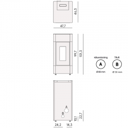 Poêle à granulés CADEL Cristal 9 kW|Ulma AB