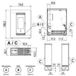 Pelletskamin CADEL Luce Plus 9|Ulma AB